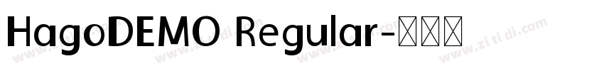 HagoDEMO Regular字体转换